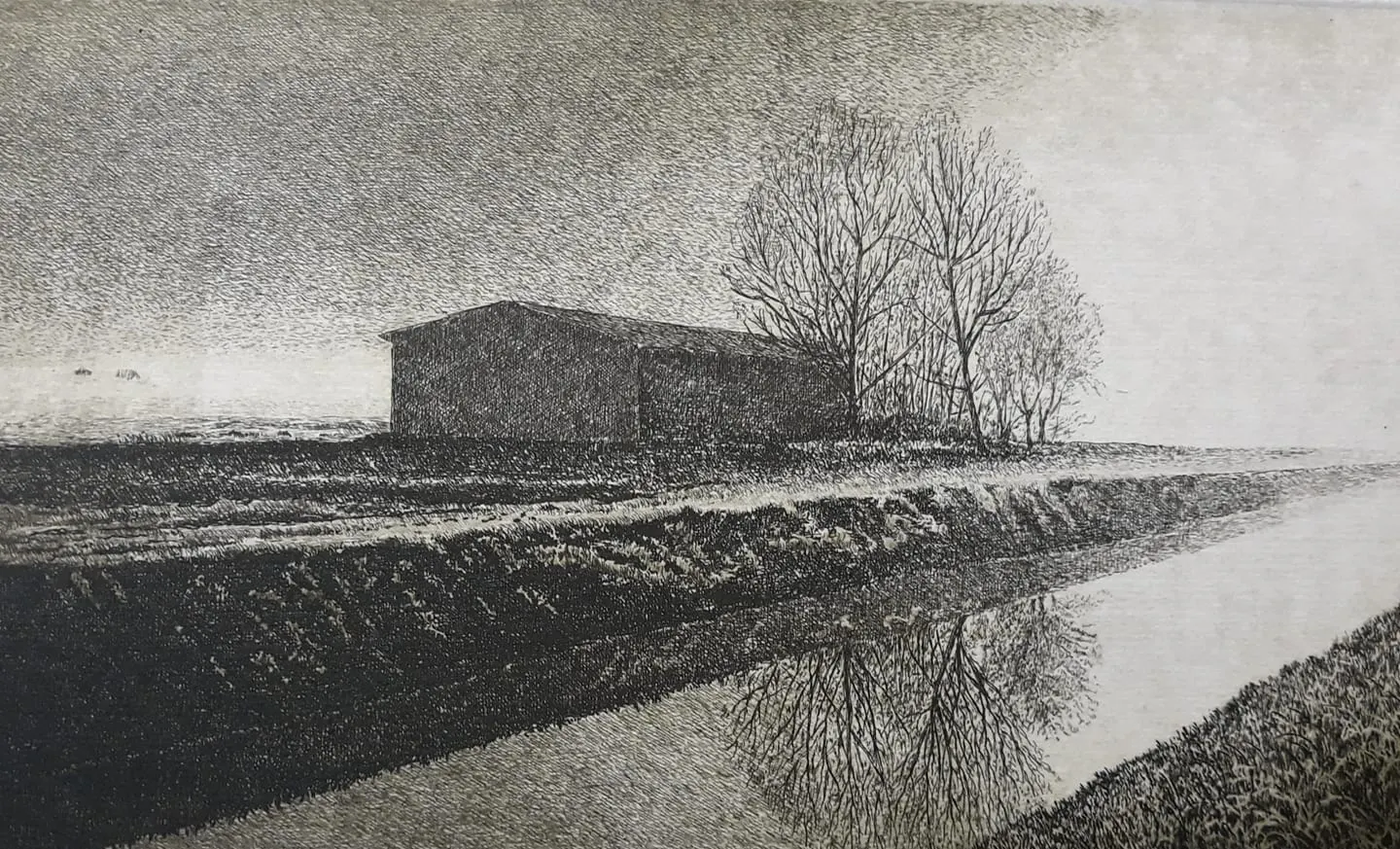 Roberto Tonelli, «Esplode il giorno», acquaforte, 2017.